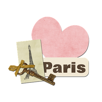 Jahrgang, Valentinstag, Herz, Paris