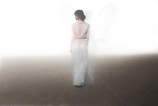Angel, Femme, Lumière, Éclat, Dress