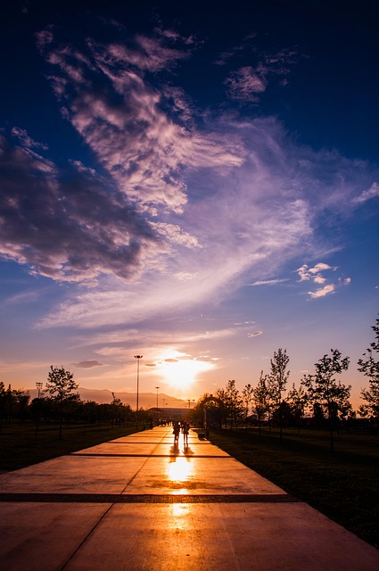 Free Cloudy Sunset photo and picture