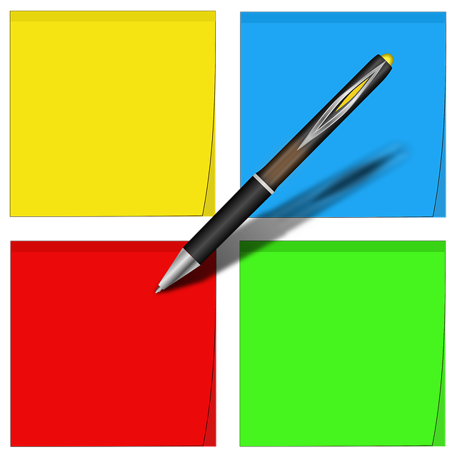Free stickies memo office illustration