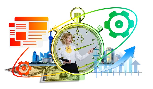 Free businesswoman productivity work illustration