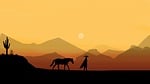 horse, man, desert