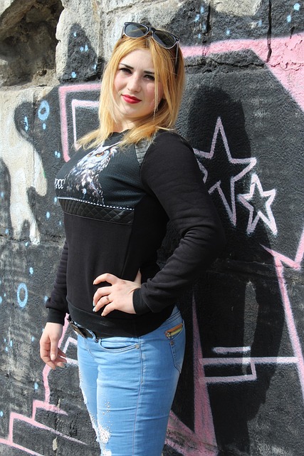 Ung Kvinde, Graffiti, Lyse, Fotosession