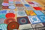 rainbow, mosaic, sarong