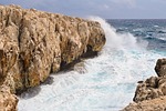 rocky coast, cliff, sea