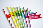 drinking straw, color eyedropper, rainbow