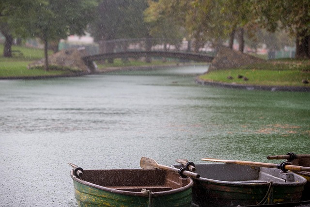 Free Row Boats Rainy Day photo and picture