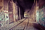 lost places, tunnel, gleise