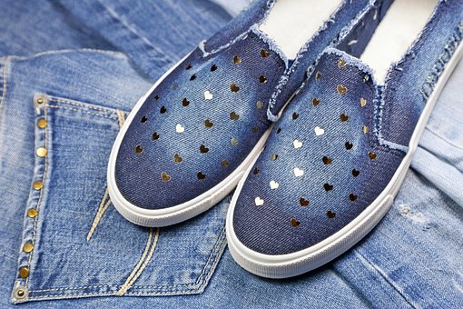 Sapatos, Tênis, Fitness, Azul, Jeans