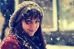 girl, snow, bratislava