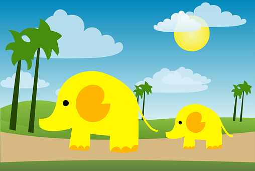 Elefant, Tiere, Elefantenbaby
