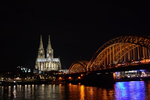 Köln, Dom, Hohenzollernbrücke, Nat
