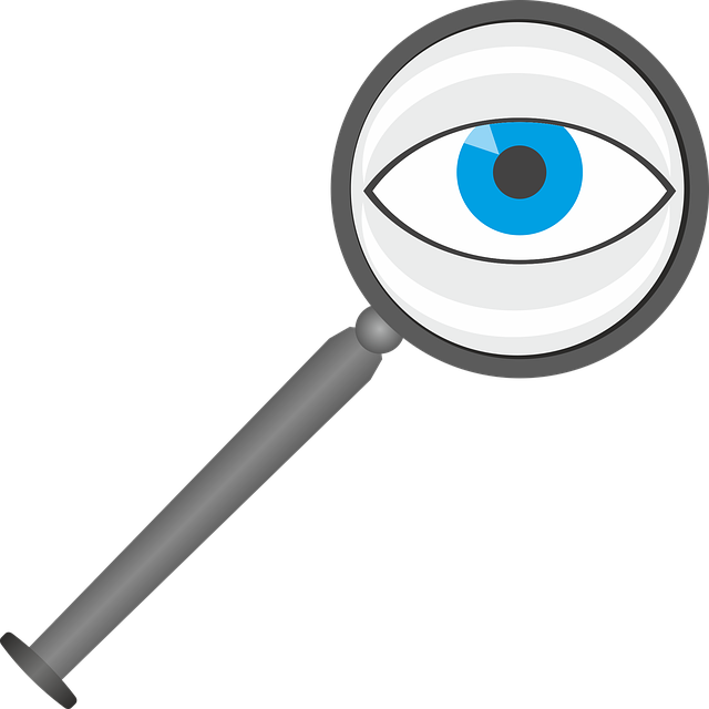 Free magnifying glass eye lens illustration