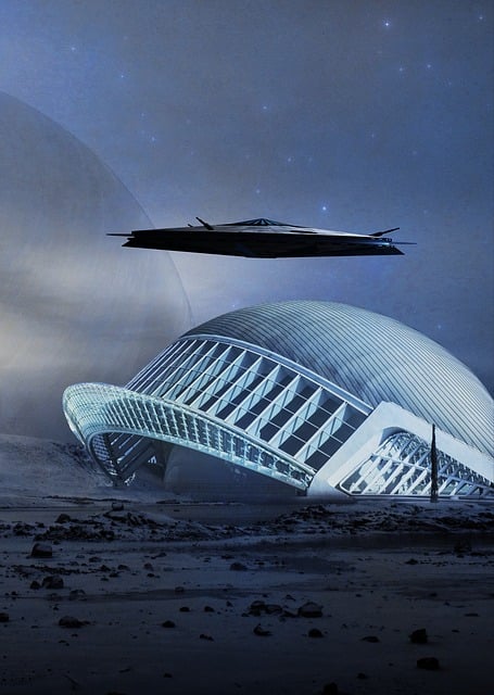 Free science fiction cover fast space cruiser illustration
