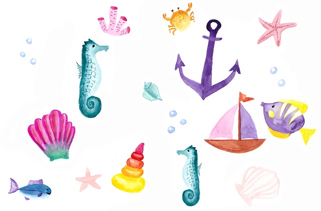 Free icon set summer vacations illustration