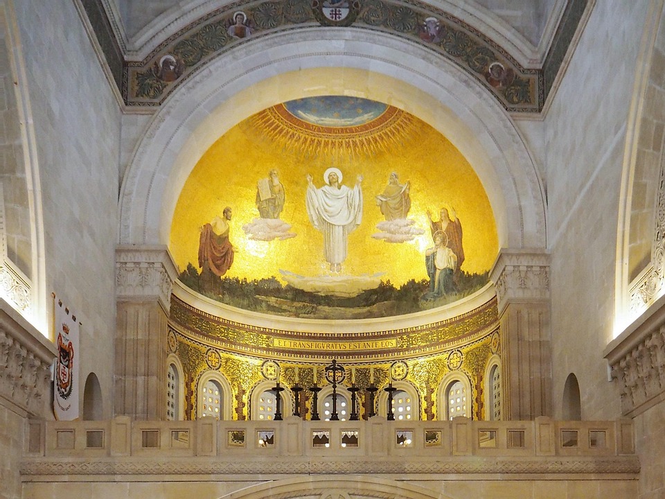Jesus, Elia, Moses, Transfiguração, Tabor, Barluzzi