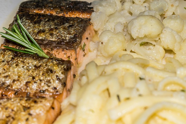 Lachs, Lachsfilet, Haut, Lebensmittel