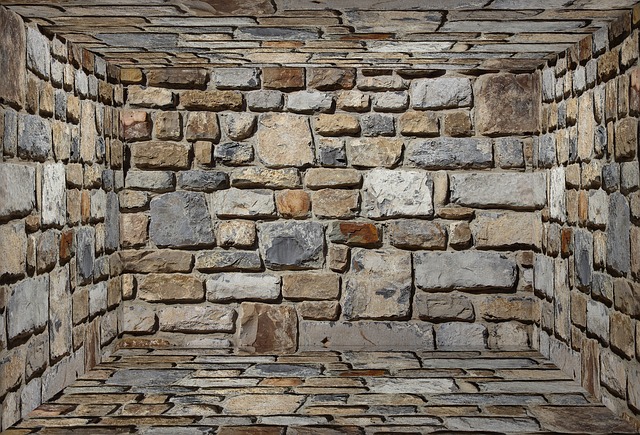 Free wall stones room illustration