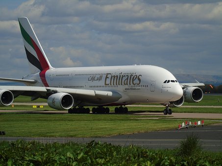 Aircraft, Emirates, A380, Travel, Flight