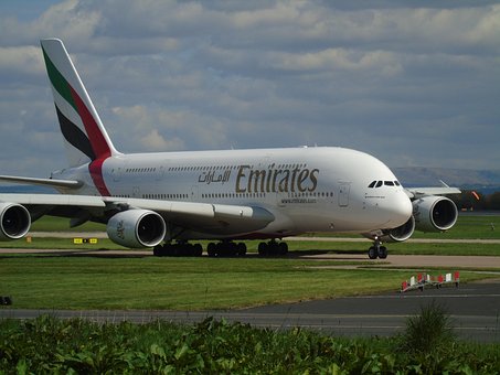 航空機, エミレーツ航空, A380, 旅行, フライト, 平面, 航空会社