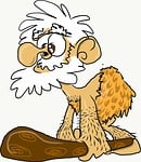 caveman, cartoon, man