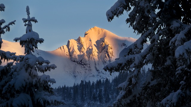 Fjell, Alpene, Vinter, Snø, Landskap