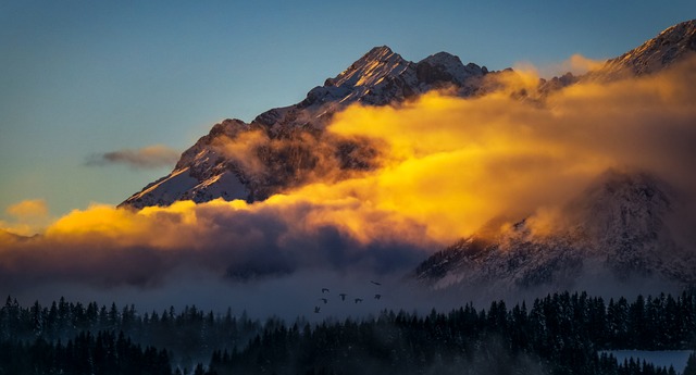 Fjell, Alpene, Natur, Østerrike, Skyer