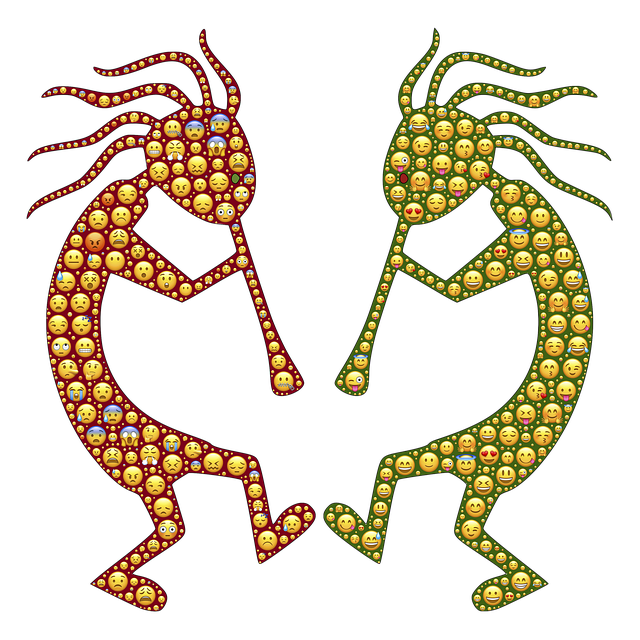 Free kokopelli faces expressions illustration