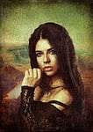 painting, portrait, face