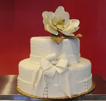 Kuchen, Hochzeit, Blume, Hochzeitstorte
