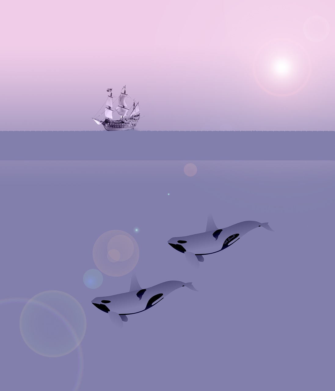Schip, Oceaan, Walvissen, Zee, Marinier