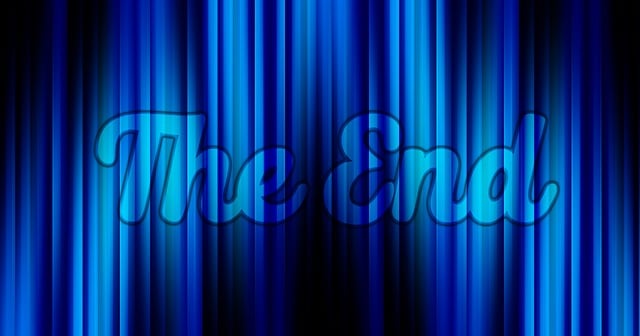 Free the end curtain blue illustration