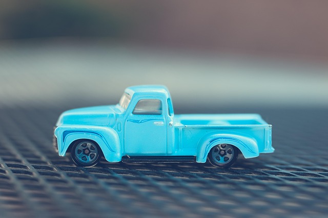 Recoger, Camión, Azul, Juguete