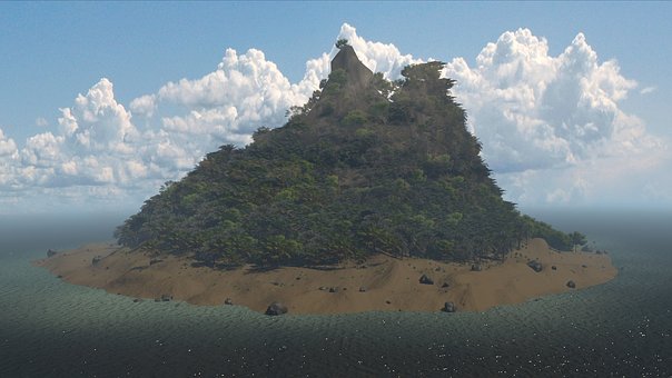 Free Mountain Island illustration and picture