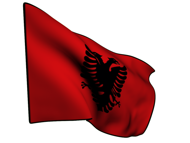 Download free HD stock image of Flag Albania Free flag albania eagle illustration