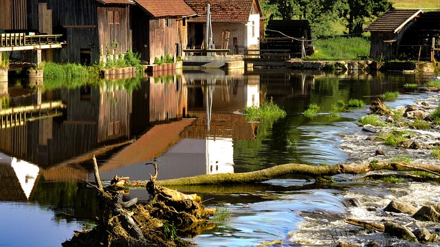 Mølle, Forsvar, Vann, Vannhjul