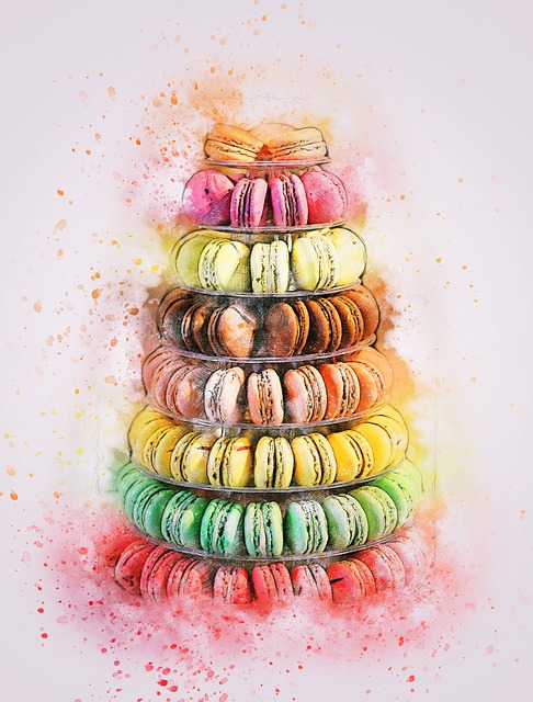 Free cake pastry macaroon illustration