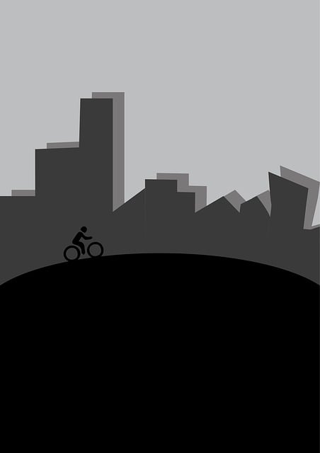 Free cycling cycle city illustration