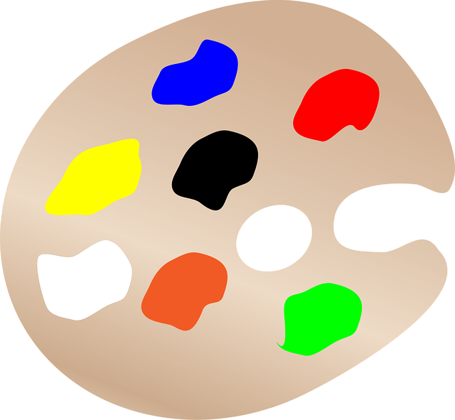 Free paint palette simple design vector