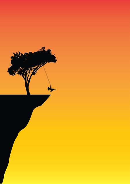 Free tree swing girl illustration