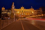 maximilianeum, munich, light trail