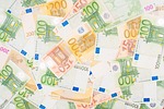 euro symbol, defocused, european union currency