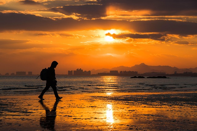 Free Beidaihe Sunset photo and picture