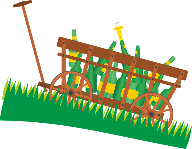 Free fathers day father's day handcart illustration