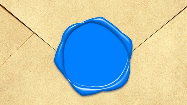 Free seal the envelope blue print illustration