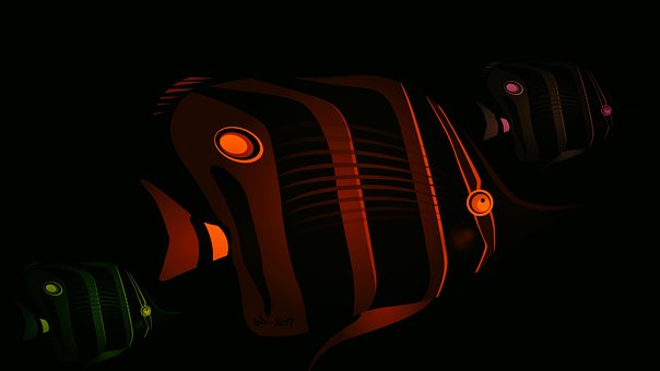 Free Digital Fish Colorful illustration and picture