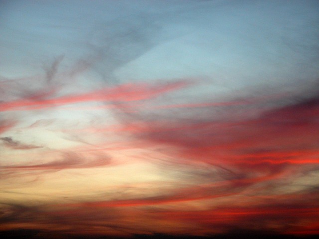 Free Night Sky Wispy Clouds photo and picture