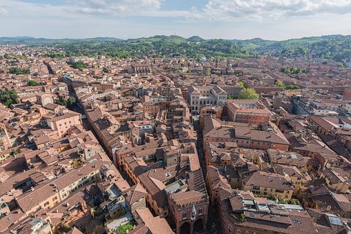 Italien, Tag, Air, Gammel, By, Rejse