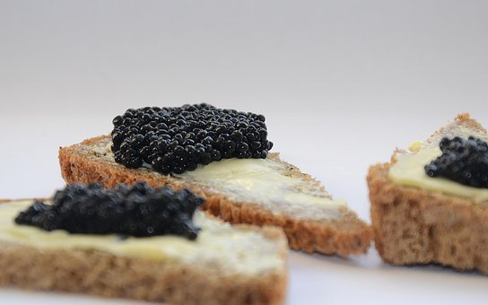 Kaviar, Ein Sandwich, Öl, Frühstück
