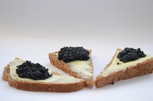 Kaviar, Ein Sandwich, Öl, Frühstück